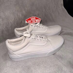 Vans Off White Canvas Sneakers